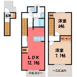 アスモみゆき Ⅰ番館の物件間取画像